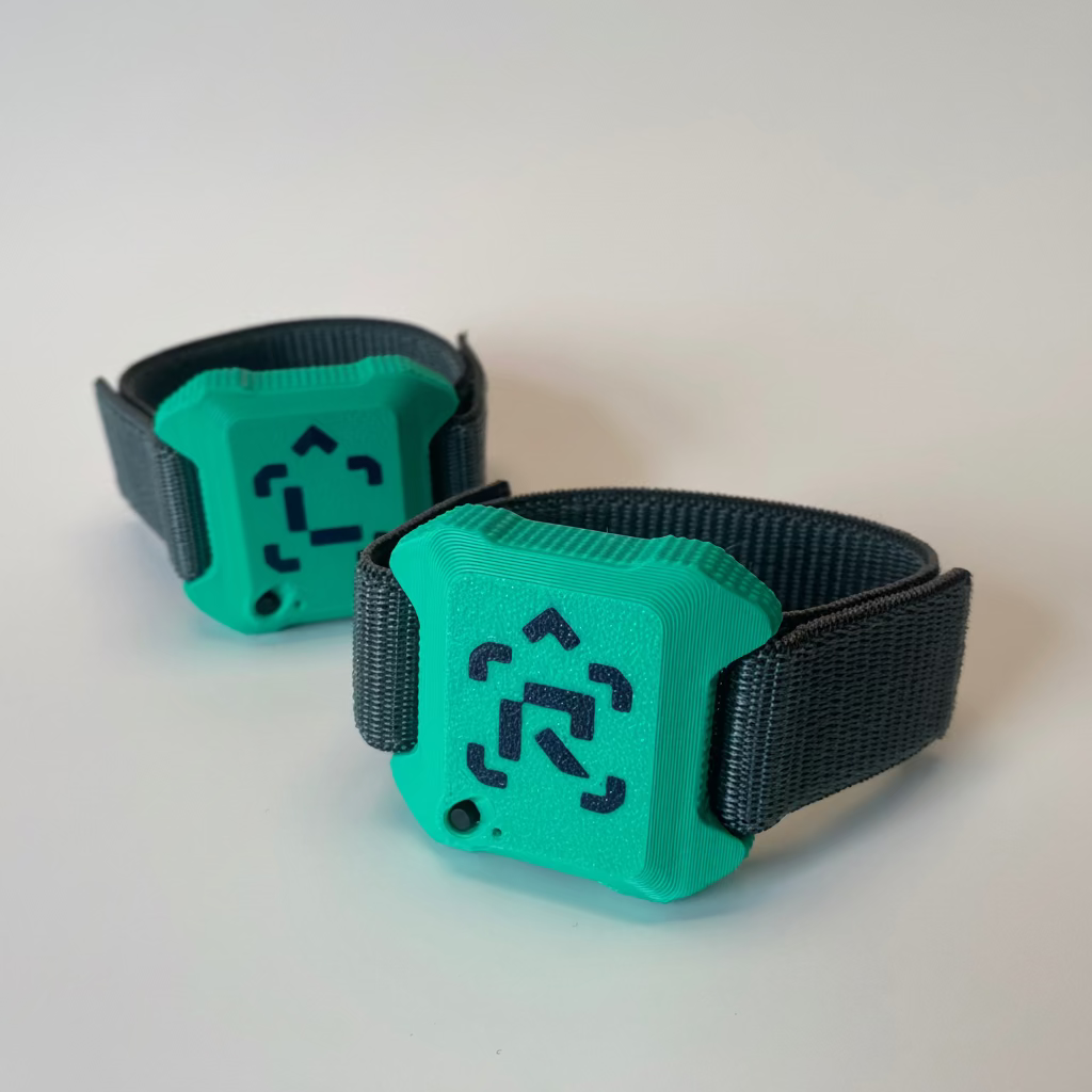 Two wrist boxing sensors. Venom Jade color